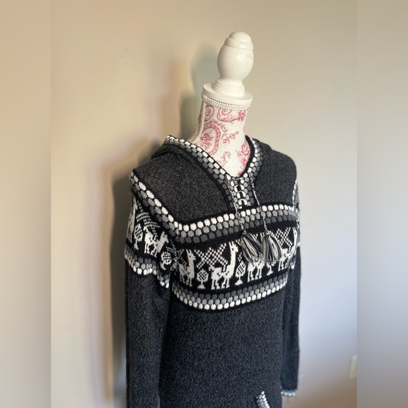 Artesania Edm Alpaca Wool Knit Hooded Cardigan SUPER SOFT 100% authentic alpaca - Picture 2 of 9